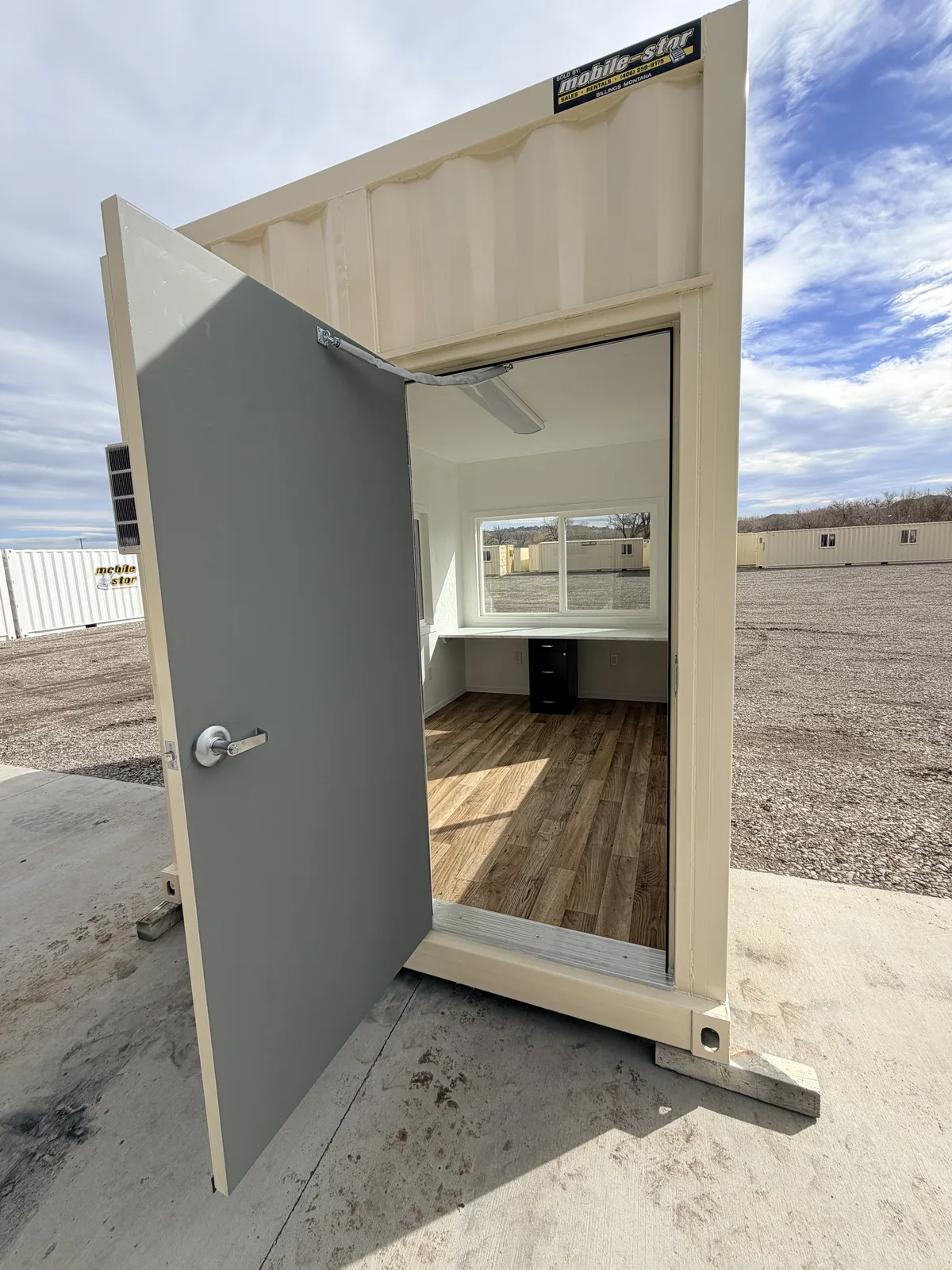 Entry to a custom gravel pit control office