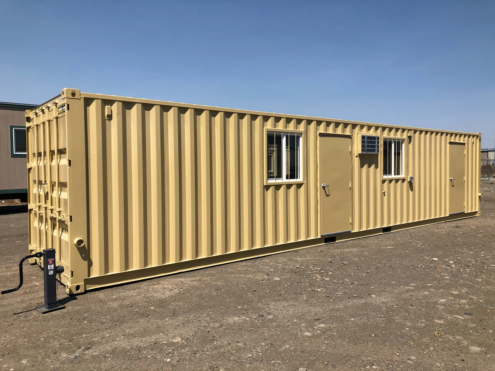 Exterior of a custom 8-by-40-foot highway laboratory