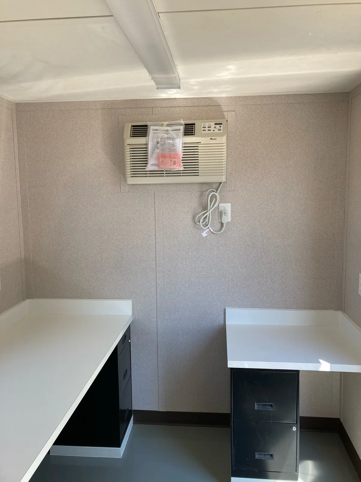 Office area inside a custom highway laboratory