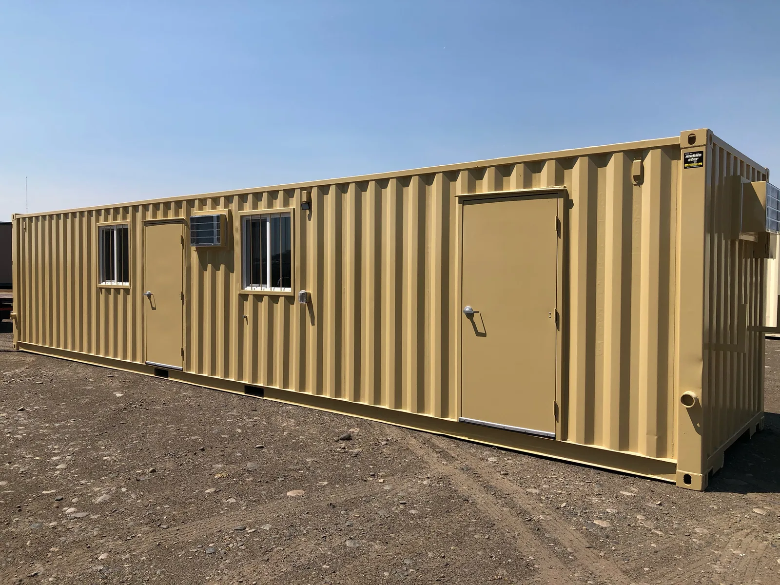 Office and storage combo container exterior