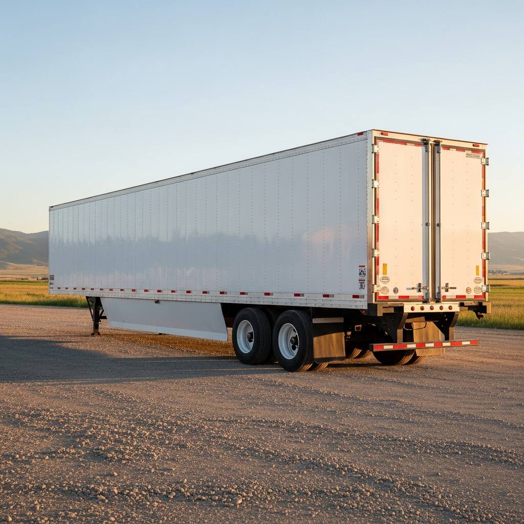 53-foot semi van trailer for dock-height storage